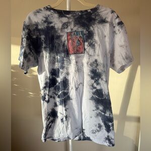 Pablo Picasso Patch Blue White Grey Tie-Dye Graphic T-Shirt - M 100% Cotton